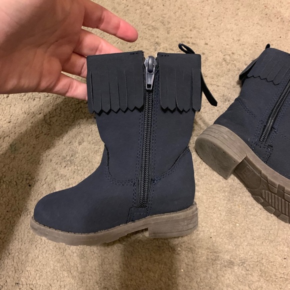 Baby girls Carter boots size 5 dark blue worn once - Picture 3 of 6
